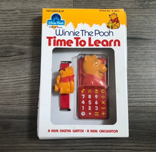 Calcolatrice e orologio vintage Walt Disney Winnie The Pooh 1988 (vedi descrizione)