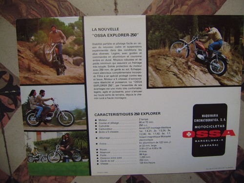 Ossa 250 explorer - 250, prospectus