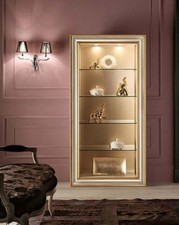 1 LIBRERIA C/CORNICE IN LEGNO