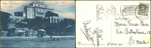 E846 cartolina anzio villa - ,