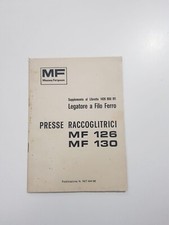 USO E MANUTENZIONE MASSEY FERGUSON LEGATORE A FILO FERRO MF 126 130 SUPPLEMENTO