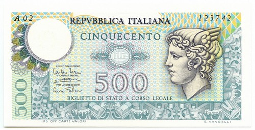 500 lire biglietto stato - 500,