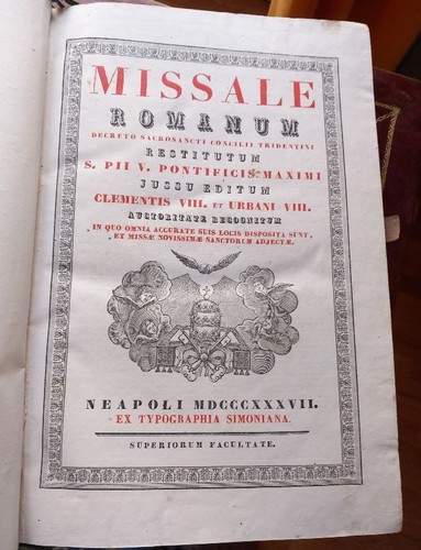 Missale romanum decreto - romanum,