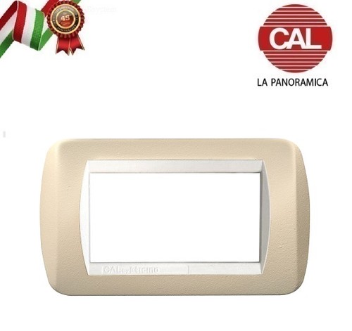 Placca crema metallo - 4p,