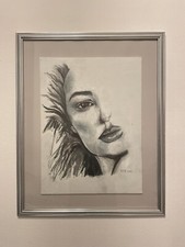Dipinto tela volto donna - tela, di