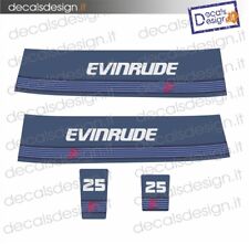 Adesivi motore marino fuoribordo Evinrude 25 cv blu gommone barca