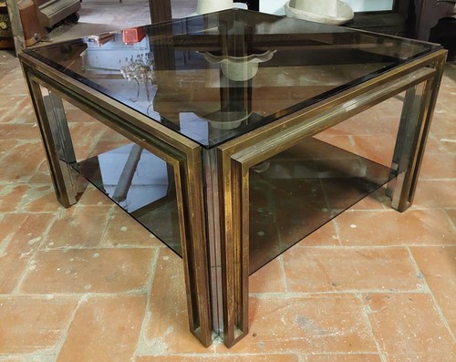 Tavolino fumo ottone metallo - tavolino,
