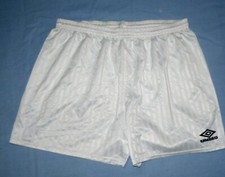 UMBRO PANTALONCINO UOMO VINTAGE squadra di calcio anni 90 bianco M