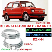 FIAT 126 72- COPPIA ADATTATORI IN ALLUMINIO PER TRASPORMAZIONE H5 R2-H4 ERMK54