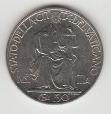 PIO XII VATICANO 50 CENTESIMI