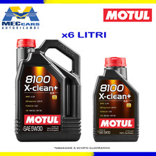 6 LITRI MOTUL 8100 X-CLEAN + 5W30 OLIO MOTORE AUTO 100% SINTETICO ACEA C3
