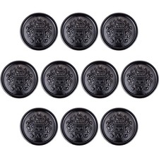 ftiemlovde 10 Bottoni Neri in