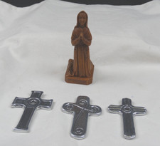 Wood Carved St. Bernandette