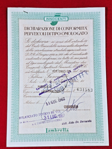 Certificato origine - certificato, d'origine