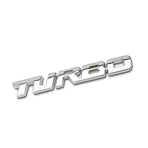 Adesivo auto turbo - adesivo, argento