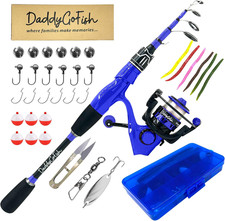 Set Combinato : Canna Da Pesca Spinning E Mulinello Con Scatola per Attrezzatura