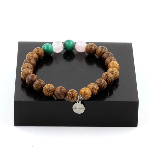 Braccialetto perle malachite - braccialetto,
