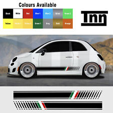 Adesivo decalcomania grafica strisce laterali bandiera italiana per Abarth Fiat 500 595 Punto A