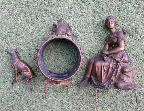 Ancienne statue chien corq - ,, ,corq