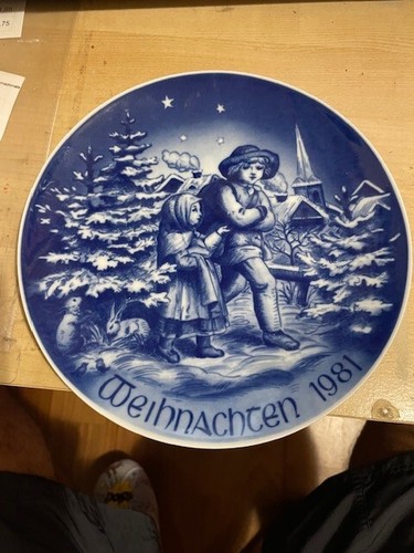 Piatto ceramica natale 1981 - ceramica,