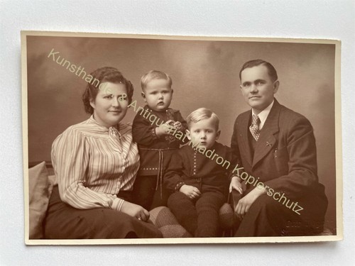 Orig foto cartolina famiglia - cartolina,