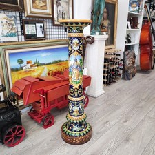 Colonna in ceramica policroma Molaroni Pesaro h. 108 cm