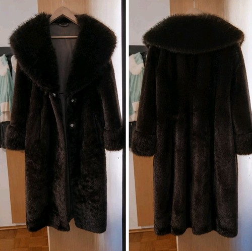 Eleganter kunstpelzmantel mit - eleganter,
