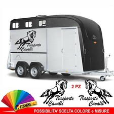 2 Adesivi TRASPORTO CAVALLI