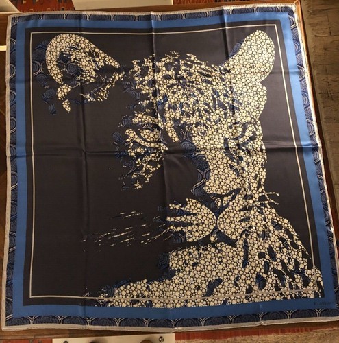 Cartier foulard seta blu - cartier,
