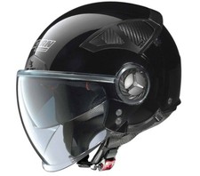 CASCO NOLAN JET N33 CLASSIC NERO LUCIDO DOPPIA VISIERA INTERNO LAVABILE SCOOTER