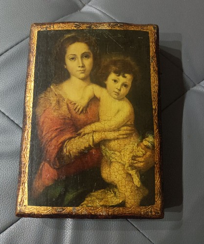 Quadro icona sacra madonna col - quadro,
