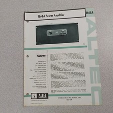 Scheda tecnica Altec vintage