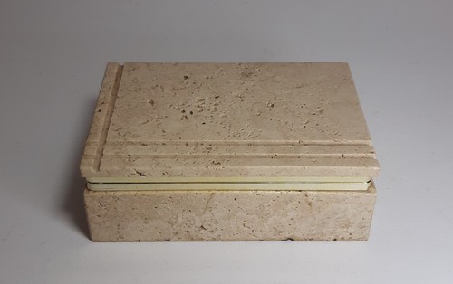 Scatola travertino design enzo - design,