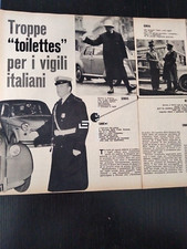 1961 VIGILI ITALIANI TRAFFICO UNIFORMI DIVISE UNIFICAZIONE VINTAGE ARTICOLO