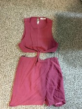 Abito ritagliato rosa