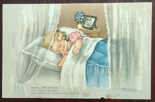 Cartolina illustrata bambina - illustrata,