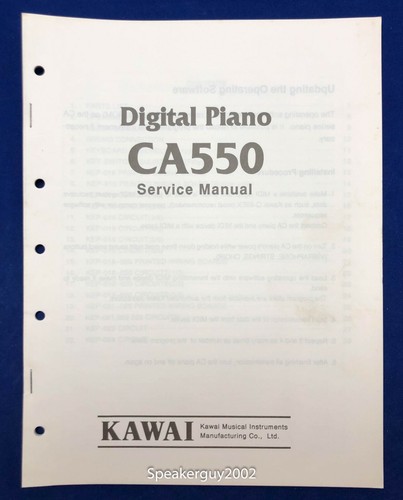 Manuale servizio pianoforte - servizio,