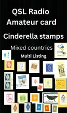 Cinderella stamp poster on QSL