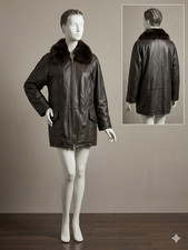 Giacca lunga in vera pelle con
