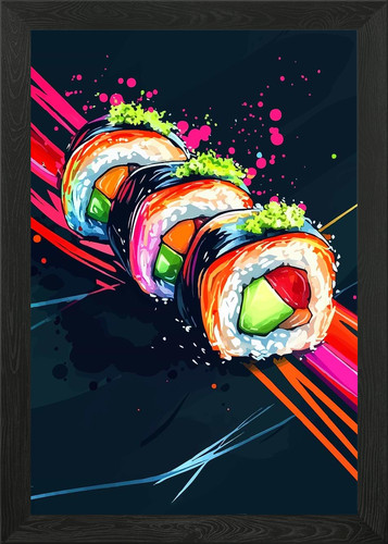 Rotoli sushi colorati con - di,