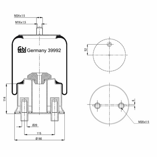 Molla pneumatica anteriore inc - molla,