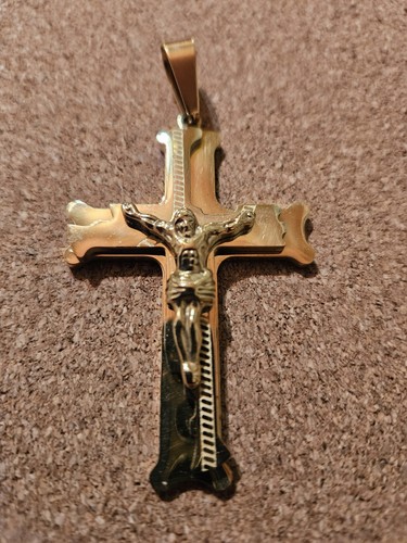 18k gold filled crucifix - 18k,