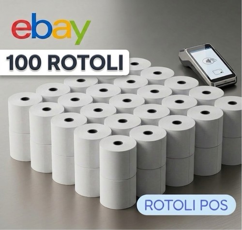 100 rotoli carta termica - rotoli, pos
