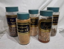 Lotto di 5 Antichi vasi da farmacia/ erboristeria