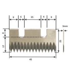 Lama dentata in acciaio AISI
