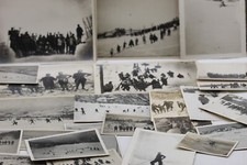 lotto fotografie antiche passo cisa neve sci sciatore famiglia la spezia lampo