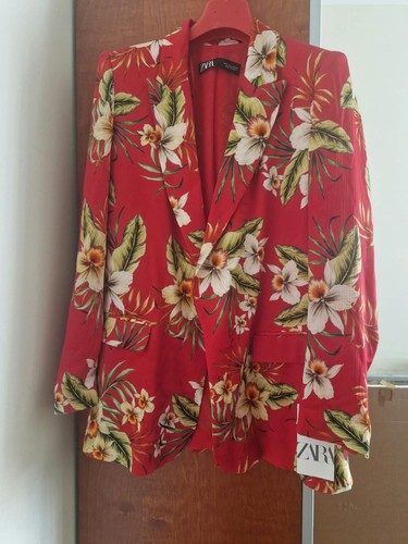 Blazer zara rosso floreale - rosso,