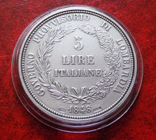 5 lire 1848 Moneta Lingotto (S.J) Ag. 925  gr.30 Governo Provvisorio Lombardia