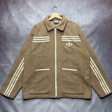 Adidas Adicolor anni 70 'Tweed' Track Top Giacca Uomo Medium Beige Oversize