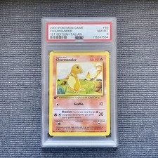 Pokemon •? Carta Charmander Set Base 1 Ed First Edition Card Ita •? PSA 8